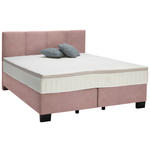 BOXSPRINGBETT 160/200 cm  in Rosa  - Schwarz/Rosa, Design, Kunststoff/Textil (160/200cm) - Hom`in