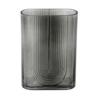 VASE  - Grau, LIFESTYLE, Glas (18/8/25cm)