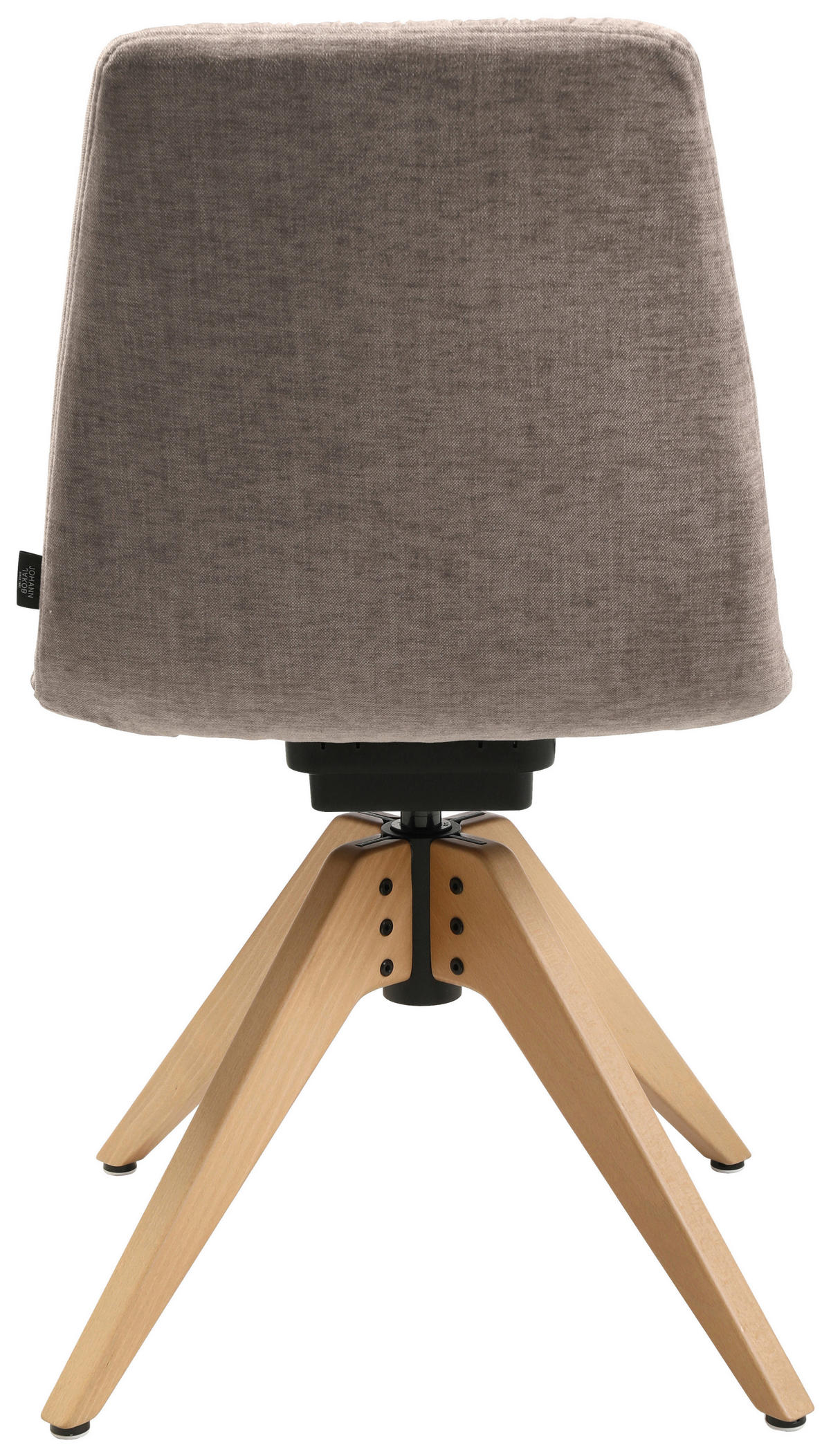 STUHL  in Flachgewebe  - Ecru/Eichefarben, Design, Holz/Textil (46/85-88/55cm) - Johann Jakob