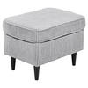 HOCKER in Textil Hellgrau  - Hellgrau/Schwarz, Basics, Holz/Textil (63/43/42cm) - MID.YOU