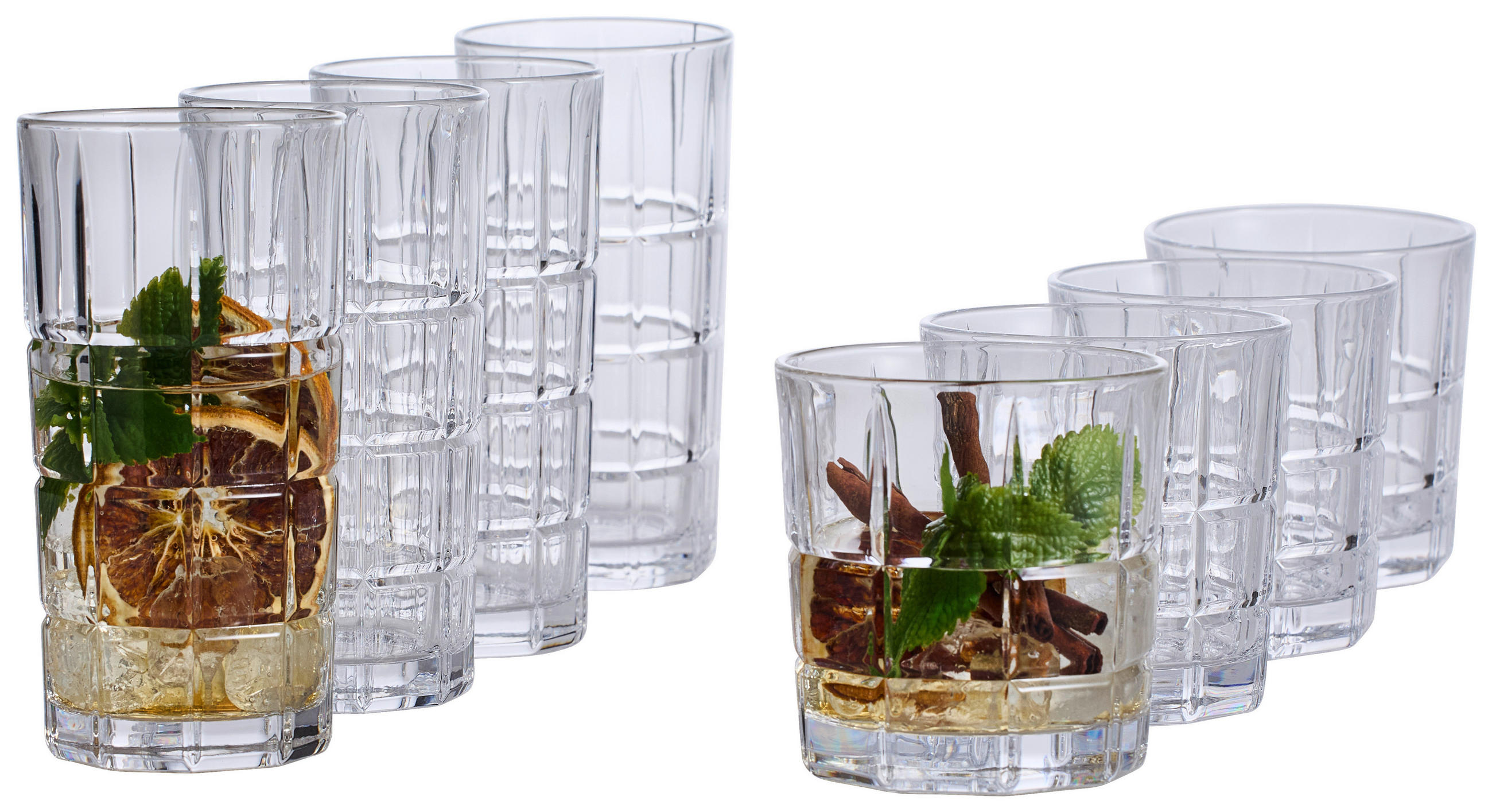GLÄSERSET SPIRITII NOVA  8-teilig  - Klar, Design, Glas (34,6/21/18,8cm) - Leonardo