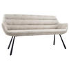 SITZBANK 177,5/87/64 cm Struktur Beige  - Beige/Schwarz, Design, Textil/Metall (177,5/87/64cm) - Hom`in