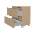 MIDISCHRANK 60/131/35 cm  - Sandfarben/Eichefarben, KONVENTIONELL, Holzwerkstoff/Kunststoff (60/131/35cm) - Xora