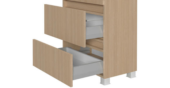 MIDISCHRANK 60/131/35 cm  - Sandfarben/Eichefarben, KONVENTIONELL, Holzwerkstoff/Kunststoff (60/131/35cm) - Xora