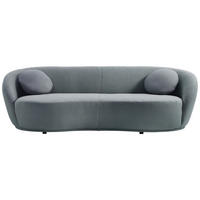 BIGSOFA Flachgewebe Grau  - Schwarz/Grau, Design, Kunststoff/Textil (245/81/120cm) - Ambia Home