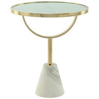 BEISTELLTISCH in Stein, Glas  - Design, Glas/Stein (46/54cm) - Kayoom