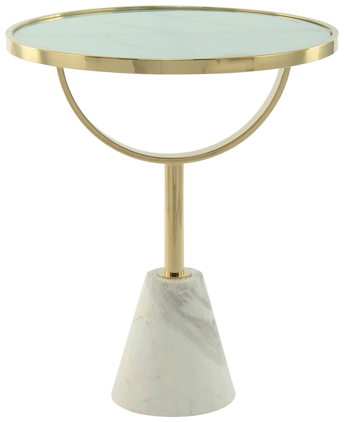 BEISTELLTISCH in Stein, Glas  - Design, Glas/Stein (46/54cm) - Kayoom