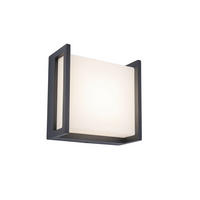 AUßENWANDLEUCHTE QUBO 14/14/7,20 cm   - Anthrazit/Weiß, Design, Kunststoff/Metall (14/14/7,20cm)