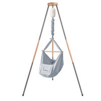 FEDERWIEGE  120/120/194 cm  - Graublau, Basics, Textil (120/120/194cm)