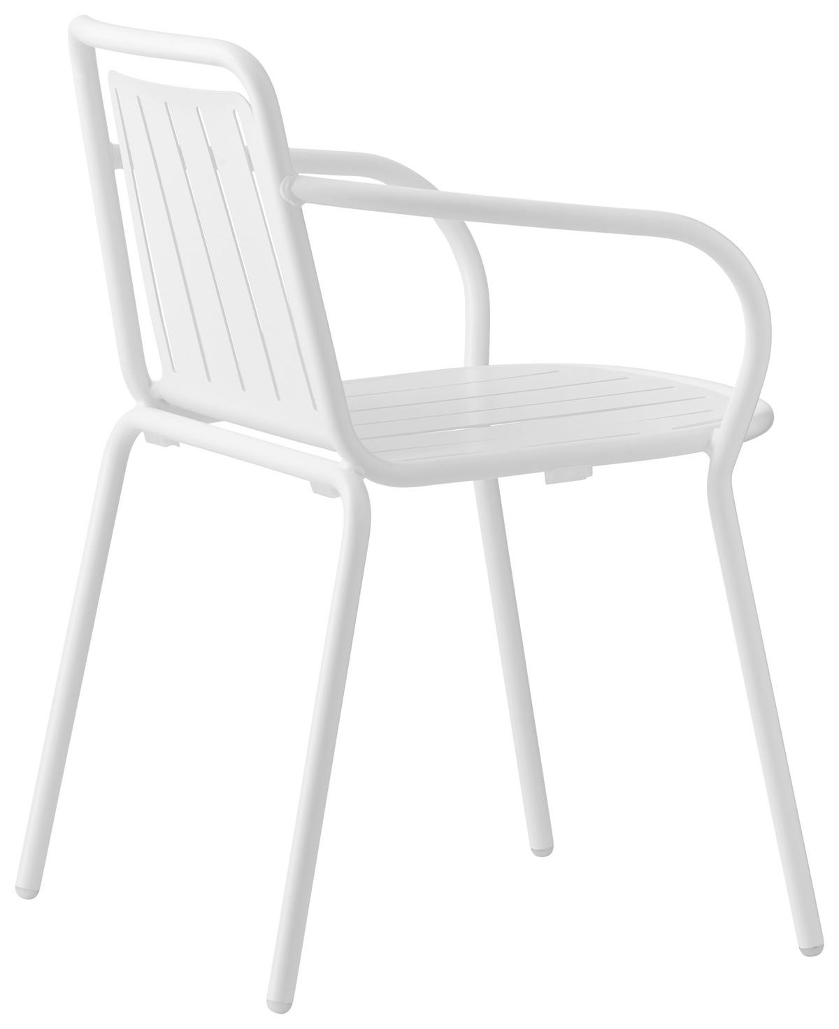 GARTENSTUHL Edelstahl Weiß  - Weiß, Basics, Metall (60/79/53cm) - Connubia 