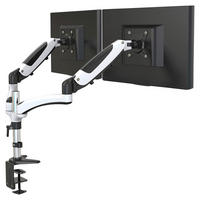 MONITOR-HALTERUNG Metall Weiß, Schwarz  - Schwarz/Weiß, Basics, Metall (66/34/32cm) - MID.YOU