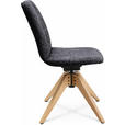 STUHL - Eichefarben/Lavagrau, Design, Holz/Textil (46/82,5-85,25/55cm) - Johann Jakob