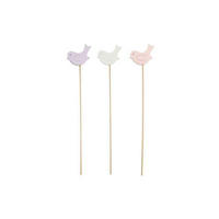 DEKOVOGEL - Flieder/Rosa, LIFESTYLE, Holz (7,5/7,5/30,0cm)