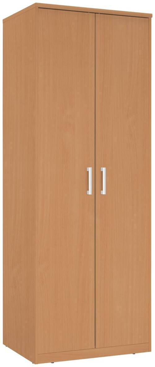 KLEIDERSCHRANK 72/194/54 cm 2-türig Buchefarben  - Silberfarben/Buchefarben, Basics, Holzwerkstoff/Kunststoff (72/194/54cm) - Xora