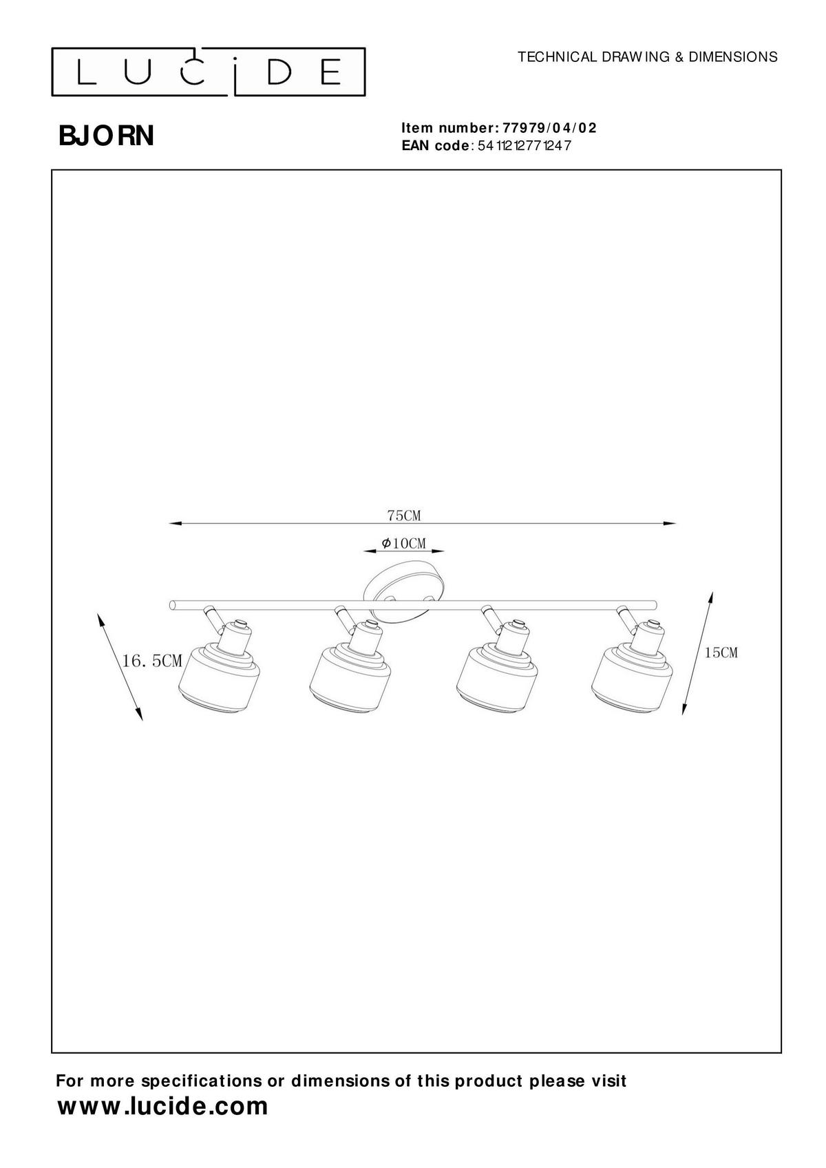 STRAHLER - Design (74cm) - Lucide