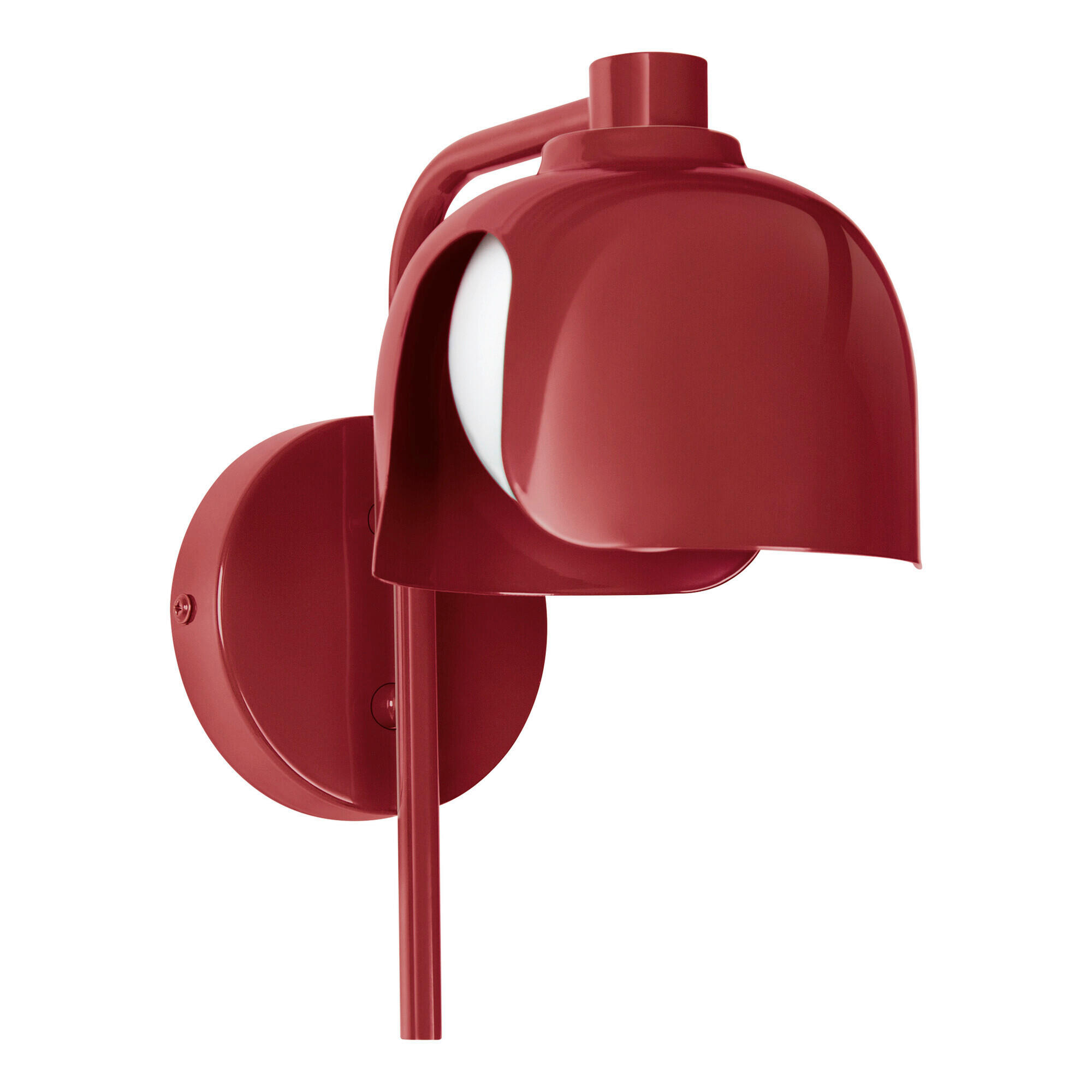 WANDLEUCHTE 13,5/21/24,5 cm   - Rot, Basics, Glas/Metall (13,5/21/24,5cm) - Osram