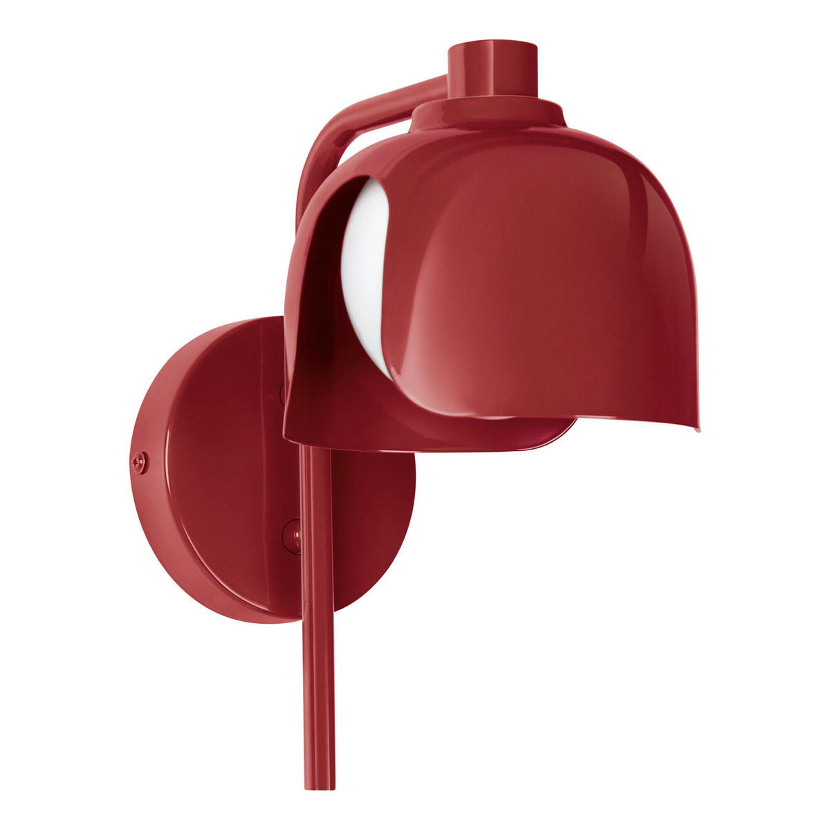 WANDLEUCHTE 13,5/21/24,5 cm   - Rot, Basics, Glas/Metall (13,5/21/24,5cm) - Osram