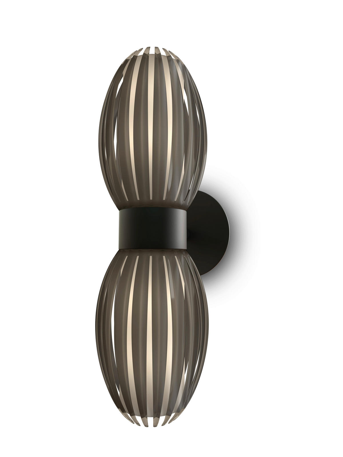WANDLEUCHTE 10/34 cm   - Dunkelbraun/Schwarz, Design, Kunststoff/Metall (10/34cm) - Belid