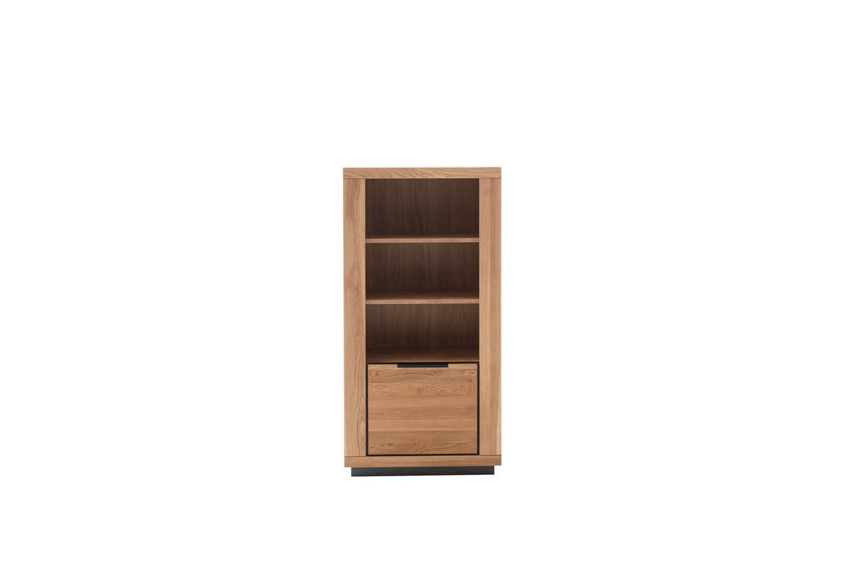 HIGHBOARD  in 72/142/40 cm  - Wildeiche/Schwarz, Design, Holz/Holzwerkstoff (72/142/40cm) - MID.YOU