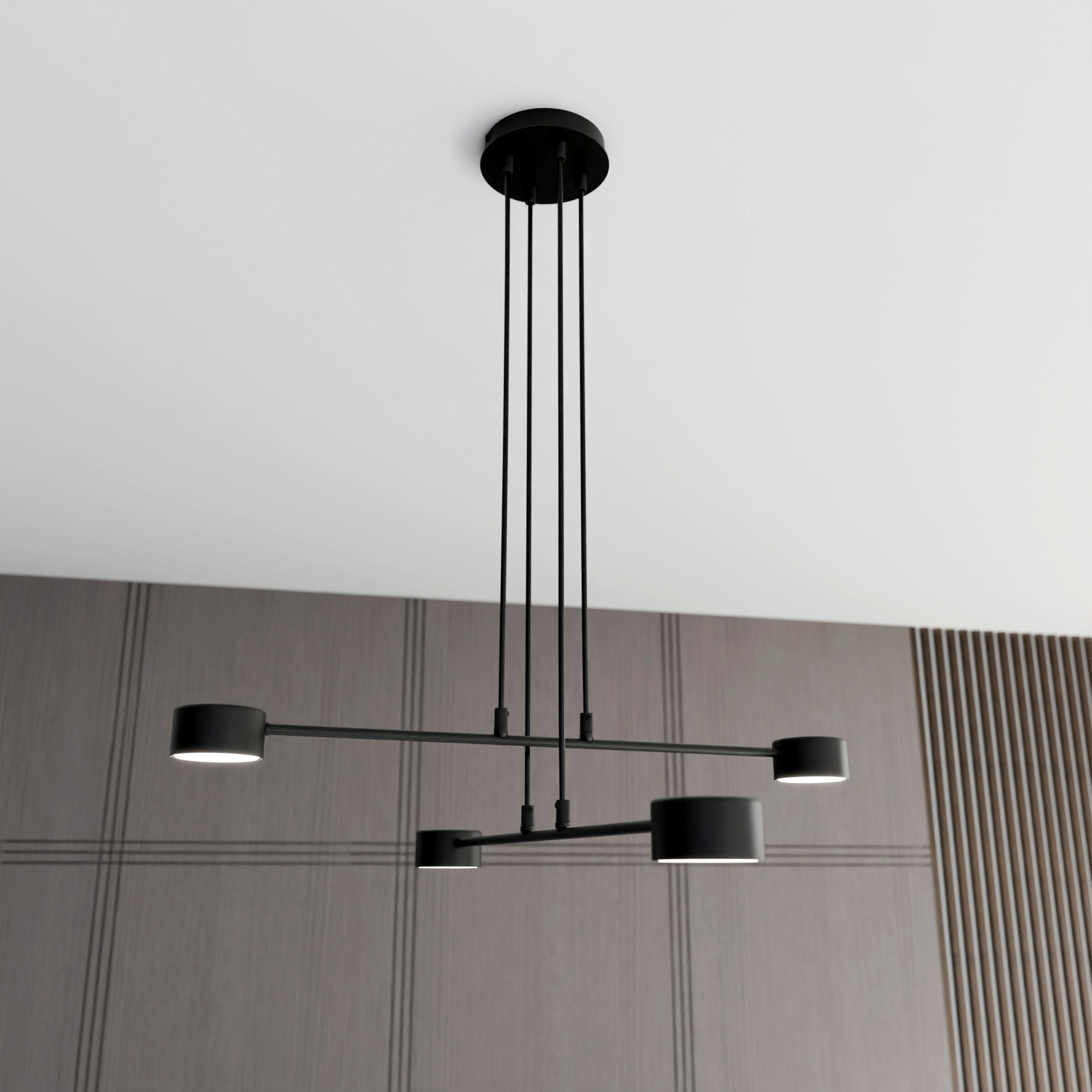 XXXLutz Hängeleuchte Modus Schwarz 70x100x70 cm