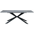 ESSTISCH 160-200/100/76 cm Nachbildung  Metall, Holzwerkstoff ausziehbar rechteckig Grau, Schwarz  - Schwarz/Grau, Design, Holzwerkstoff/Metall (160-200/100/76cm) - Carryhome