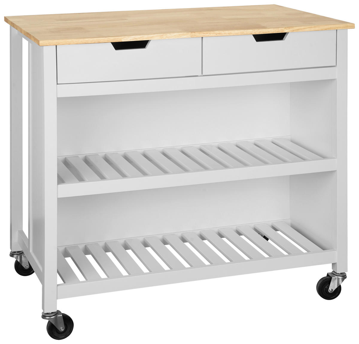 KÜCHENINSEL   in Naturfarben, Weiß  - Weiß/Naturfarben, Basics, Holz/Holzwerkstoff (98/94/58cm) - MID.YOU