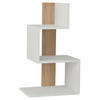 BEISTELLTISCH in Holzwerkstoff  - Weiss/Eichefarben, Design, Holzwerkstoff (42/72/30cm) - Livetastic