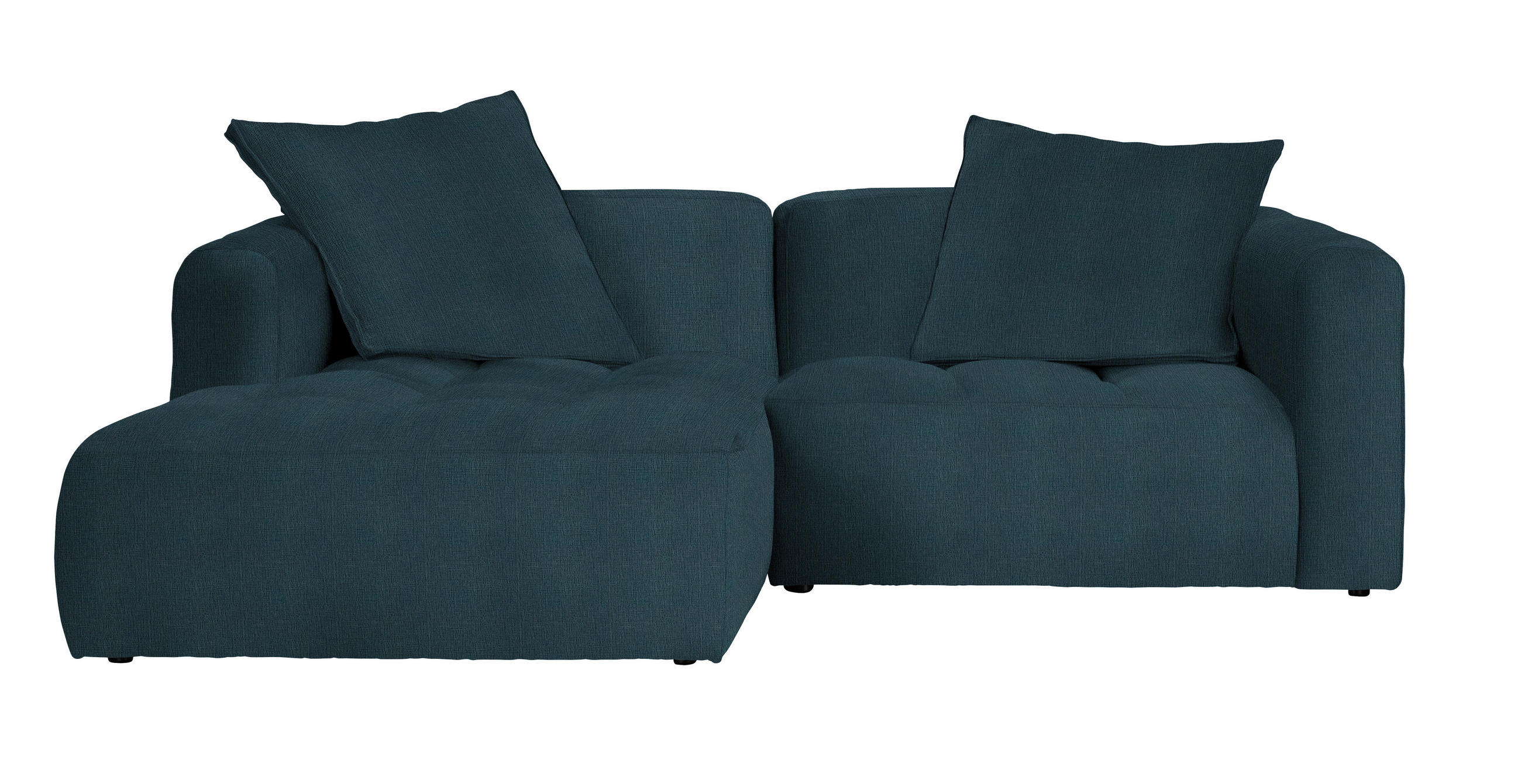 ECKSOFA in Chenille Blau  173/240 cm  - Blau/Schwarz, MODERN, Kunststoff/Textil (173/240cm) - Stylife