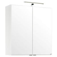SPIEGELSCHRANK 60/65/20 cm  - Chromfarben/Weiss, Modern, Holzwerkstoff/Metall (60/65/20cm) - Held