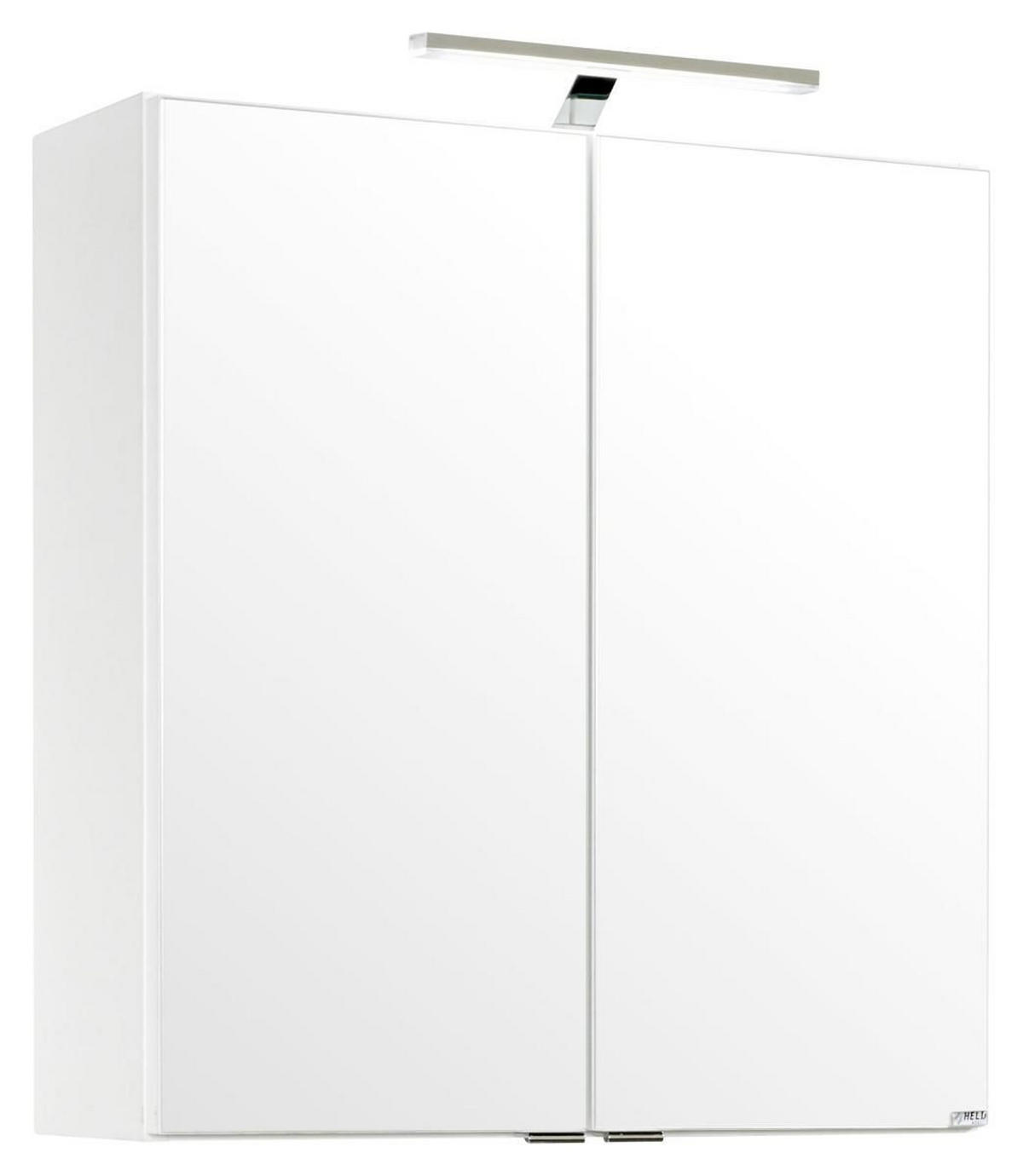 SPIEGELSCHRANK 60/65/20 cm  - Chromfarben/Weiss, Modern, Holzwerkstoff/Metall (60/65/20cm) - Held