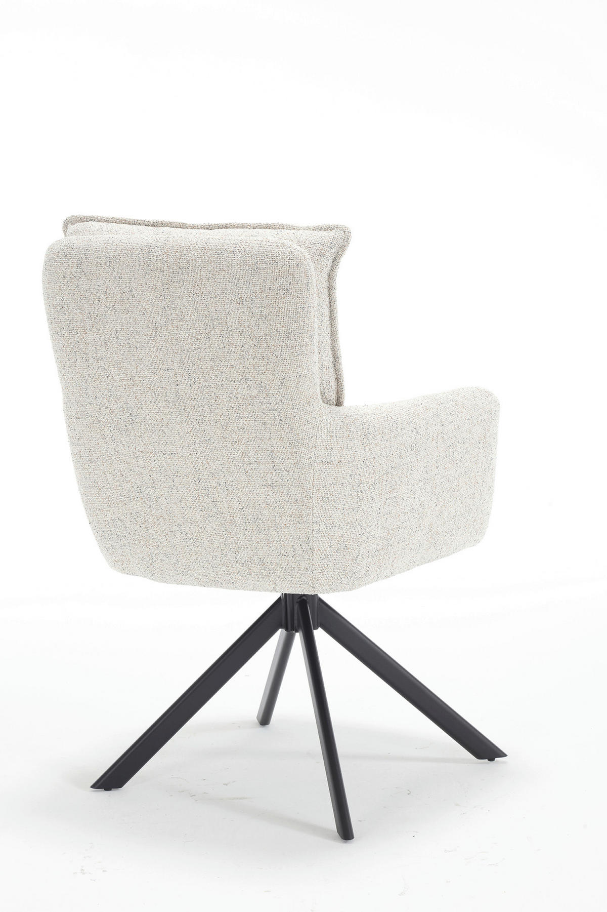 DREHSTUHL Struktur Beige  - Beige/Schwarz, MODERN, Textil/Metall (60/93/67cm) - Livetastic