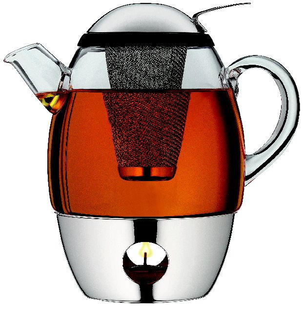TEESET SmarTea  - Klar/Edelstahlfarben, Basics, Glas/Metall (20cm) - WMF