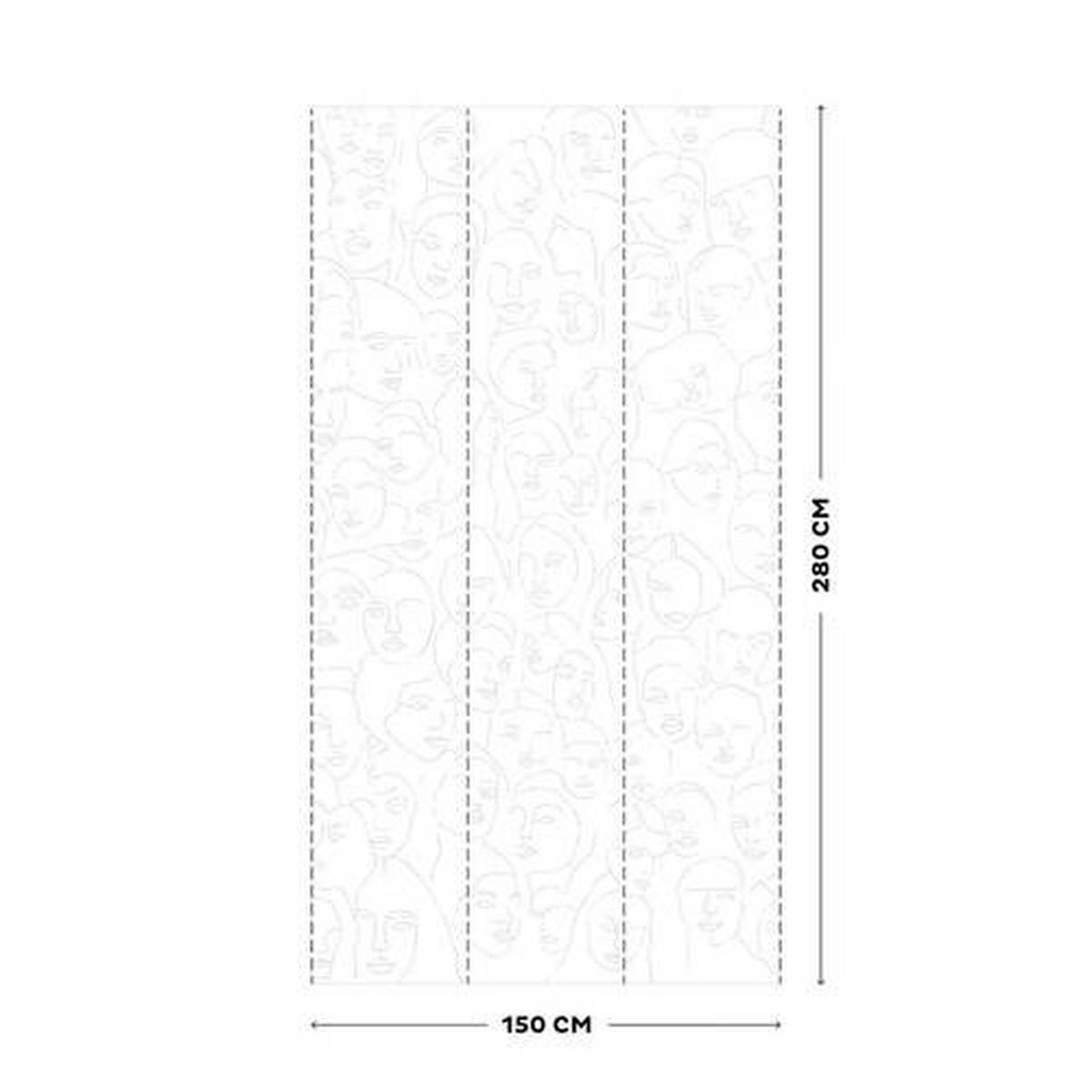 FOTOTAPET 150/280 cm  - vit/beige, Trend, papper/plast (150/280cm)