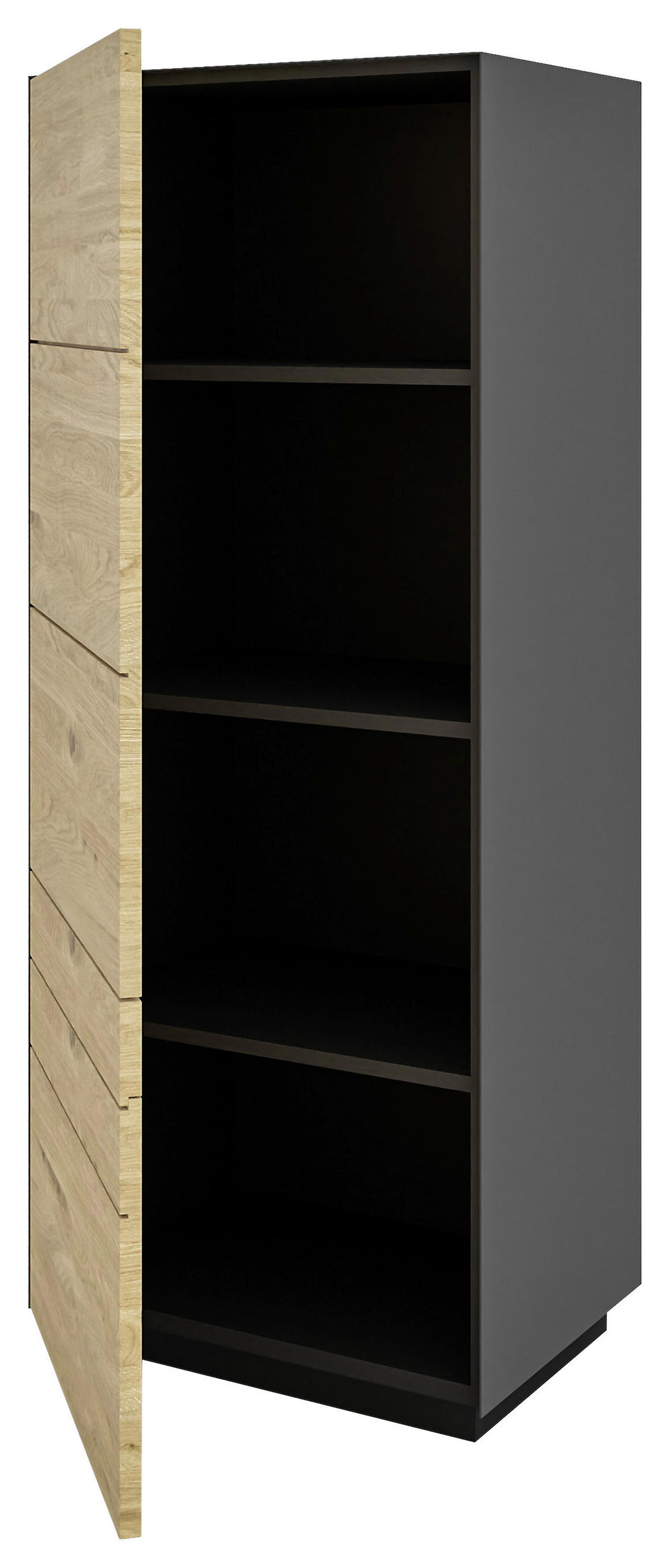 KOMMODE Celika Celika Anthrazit, Wildeiche  56/141/40 cm  - Wildeiche/Anthrazit, Natur, Holz/Holzwerkstoff (56/141/40cm) - Dieter Knoll