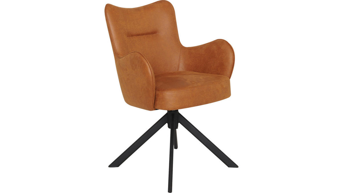 STOL stål  - brun/svart, Design, metall/trä (61/85/60cm) - Best Price