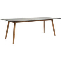 GARTENTISCH Kunststoff Hellgrau rechteckig  - Hellgrau/Teakfarben, MODERN, Holz/Kunststoff (220/100/73,5cm) - Stern