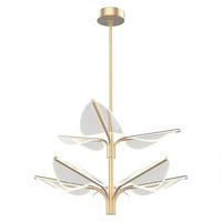 LED-TAKKRONA Alora 44,5/78,7 cm  - mässingsfärgad, Klassisk, metall/plast (44,5/78,7cm) - Elstead Lighting