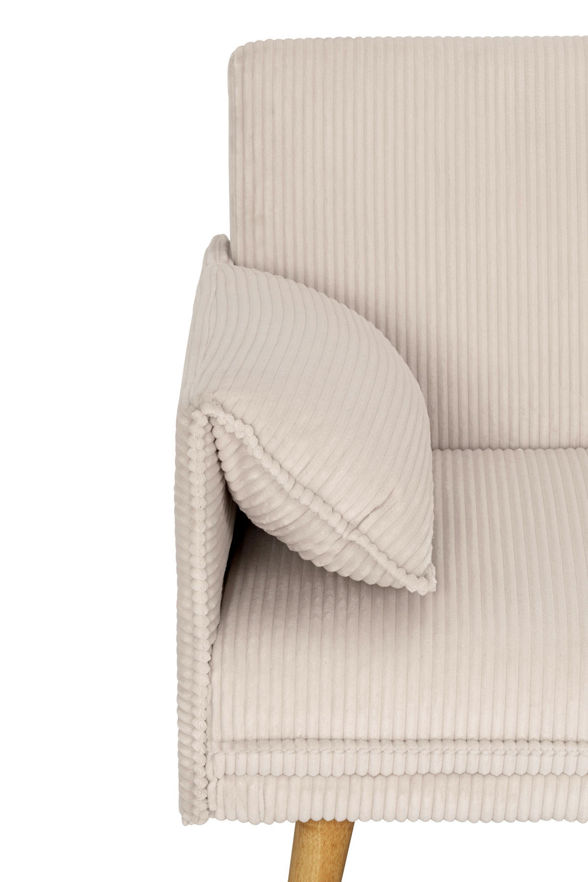 SCHLAFSOFA in Textil Creme  - Creme/Naturfarben, Design, Holz/Textil (193/81/92cm) - Livetastic