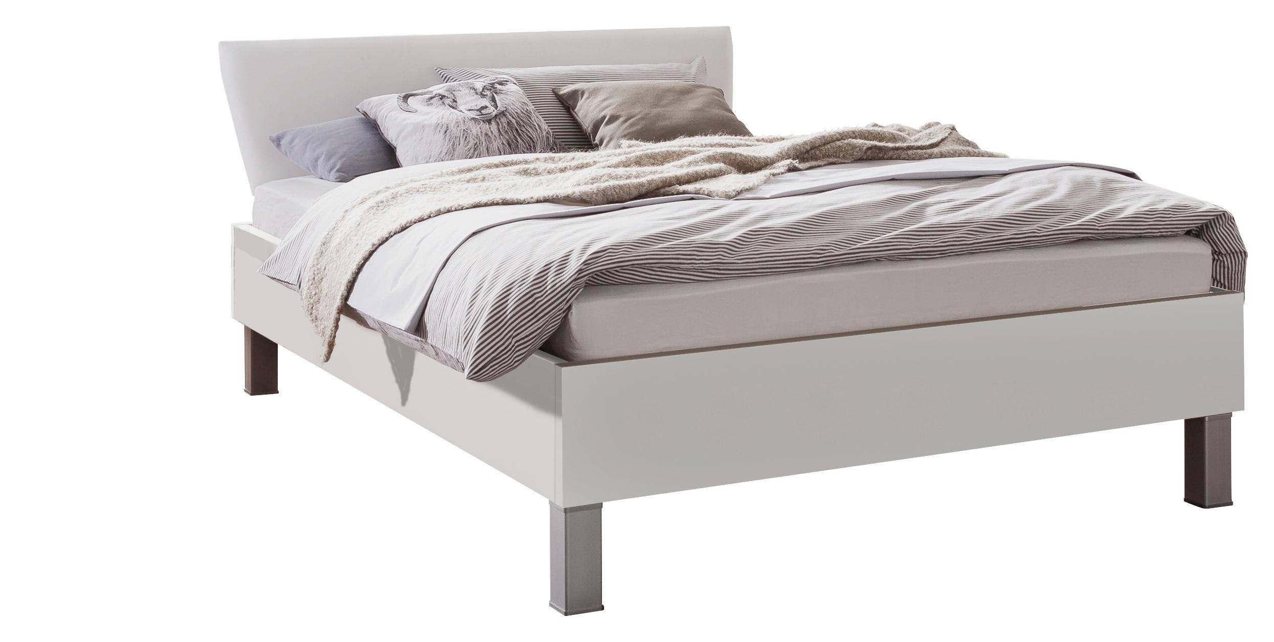 Bett 140/200 cm in Weiß