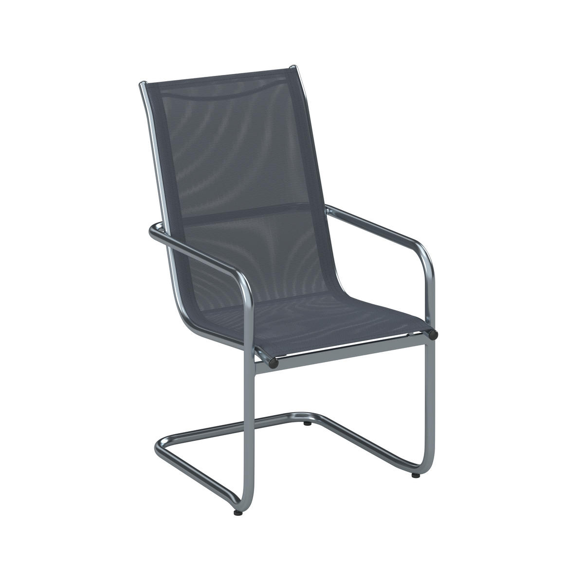 GARTENSTUHL Metall, Kunststoff Grau  - Grau, MODERN, Kunststoff/Metall (56/98/66cm) - Ambia Garden