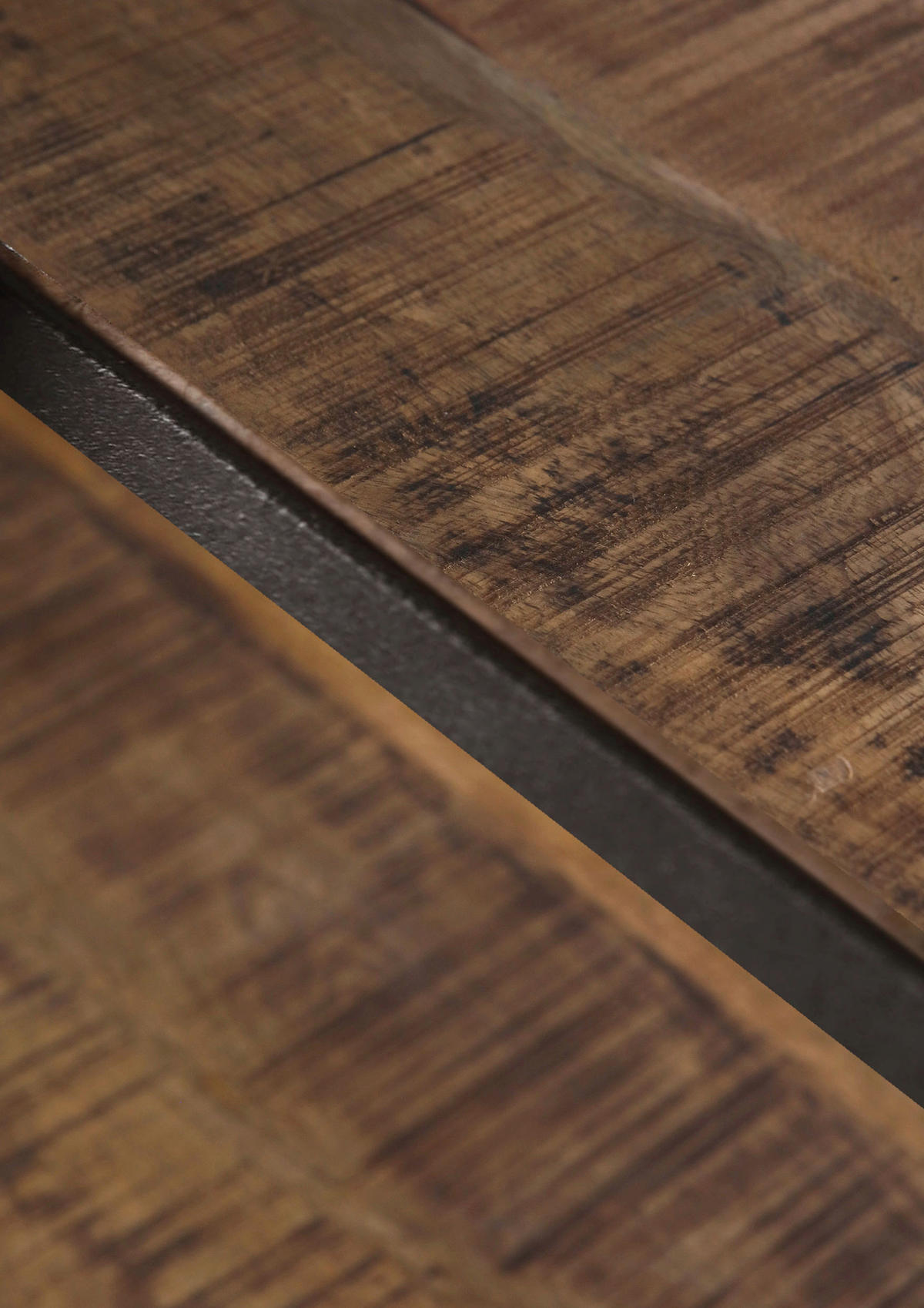 BÜCHERWAND Mangoholz massiv Naturfarben, Schwarz  - Schwarz/Naturfarben, KONVENTIONELL, Holz/Metall (127/210/45cm) - Landscape
