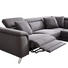 WOHNLANDSCHAFT Webstoff Kopfteilverstellung - Alufarben/Grau, MODERN, Textil/Metall (276/220cm) - Cantus
