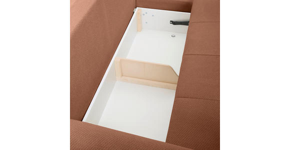 ECKSOFA in Webstoff Dunkelorange  - Buchefarben/Dunkelorange, KONVENTIONELL, Holz/Textil (294/169cm) - Carryhome