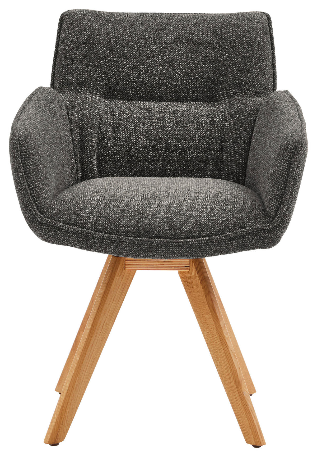 ARMLEHNSTUHL drehbar  in Webstoff  - Eichefarben/Anthrazit, Design, Holz/Textil (60/83,5/65cm) - Valdera