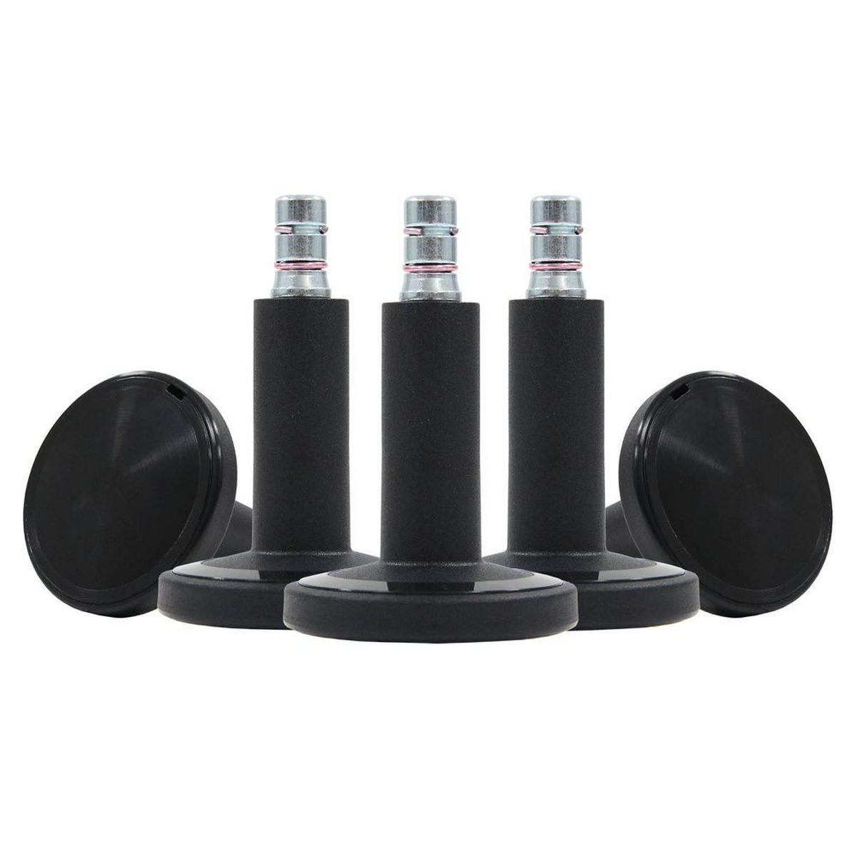BÜROSTUHLGLEITER - Schwarz, Basics, Kunststoff/Metall (6/6,9/6cm) - MID.YOU