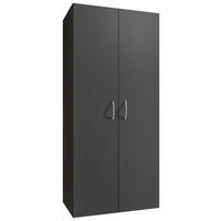 VEČNAMENSKA OMARA, barve grafita - barve aluminija/barve grafita, Konvencionalno, umetna masa/leseni material (70/185/40cm) - Xora