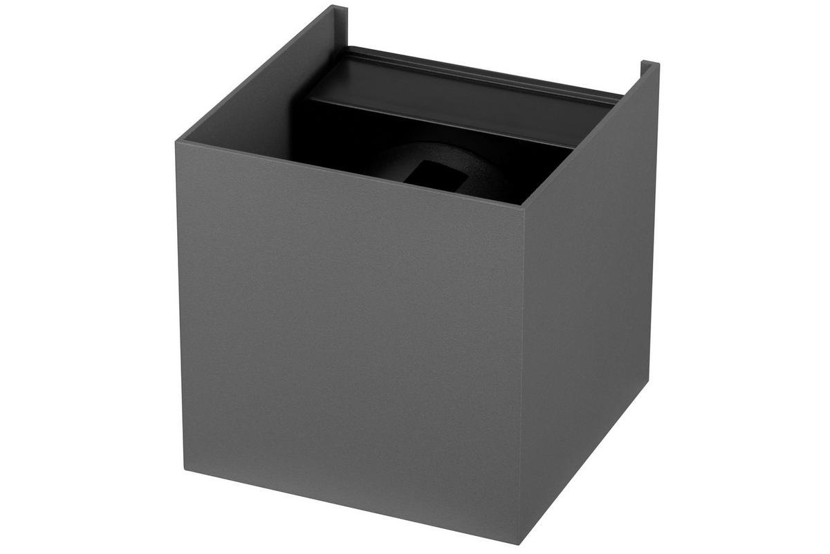 LED VÄGGLAMPA Atlas 10/10/10 cm   - mörkgrå, Basics, metall/plast (10/10/10cm) - Novel