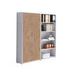 AKTENSCHRANK 168,8/185,6/33 cm  - Eichefarben/Grau, MODERN, Holzwerkstoff (168,8/185,6/33cm) - MID.YOU