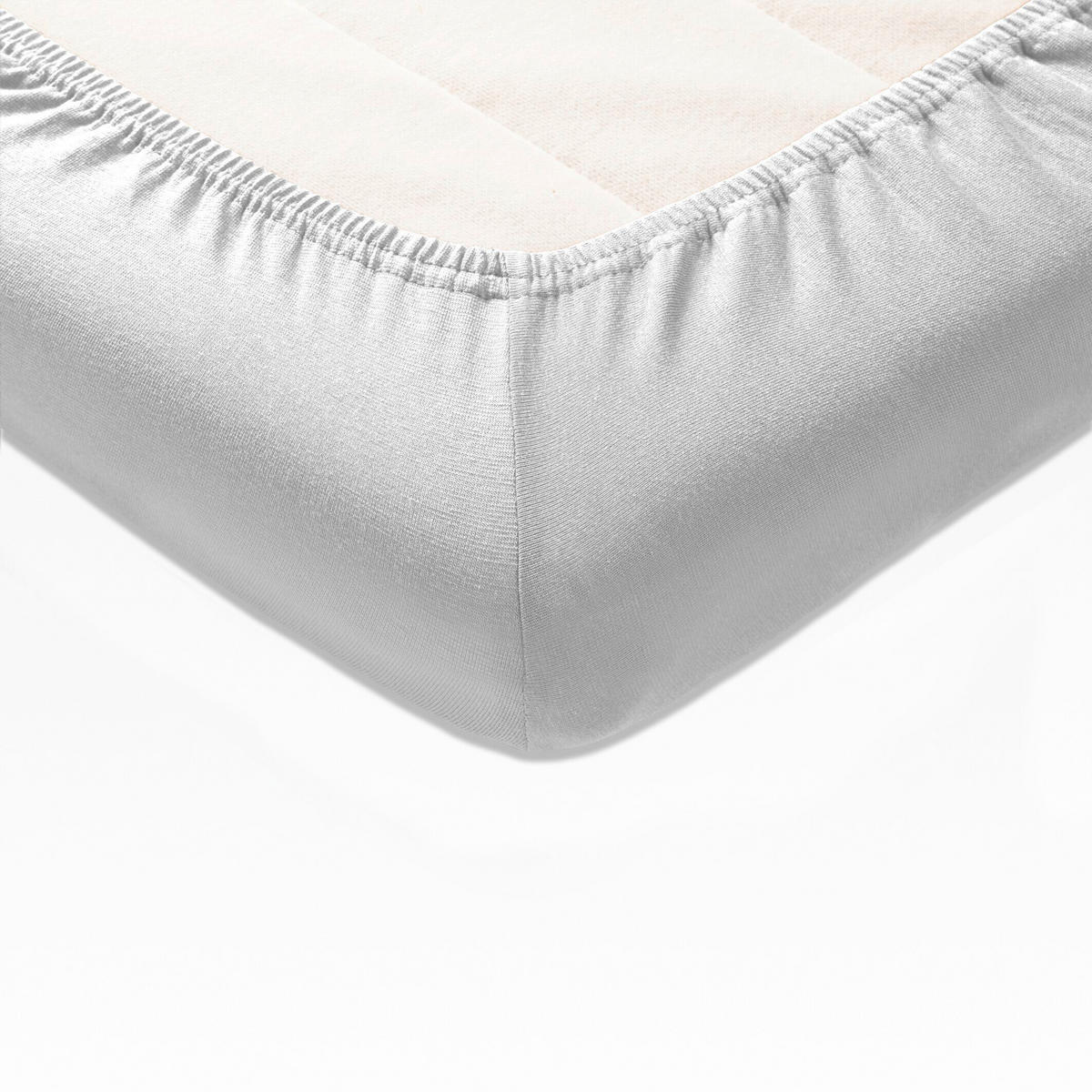 TOPPER-SPANNLEINTUCH 140-160/200 cm Jersey  - Hellgrau, Basics, Textil (140-160/200cm) - Joop! Living