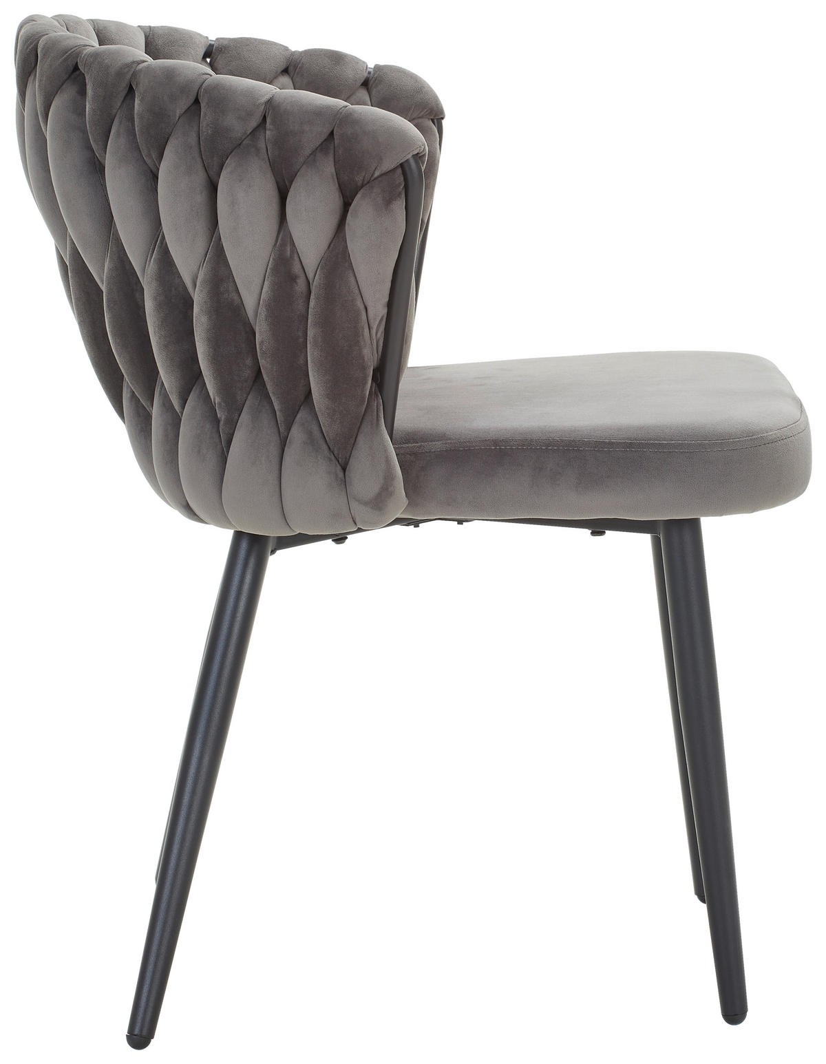 SCAUN in metal, textil gri  - negru/gri, Modern, metal/textil (63/58/78cm) - Livetastic